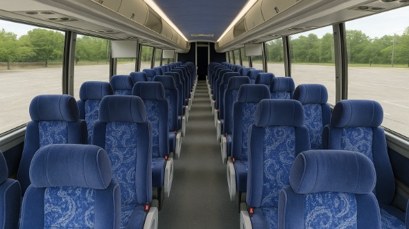 new britain 54 passenger charter bus inside