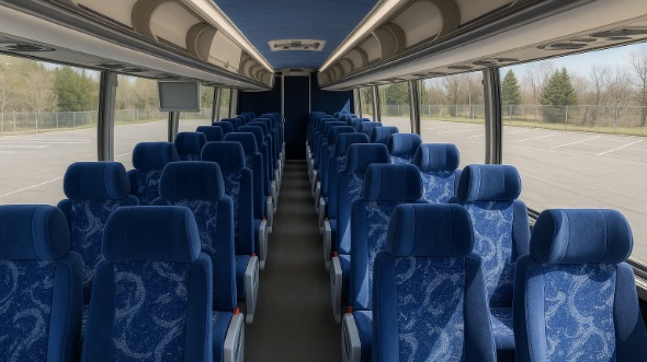 new britain 55 passenger charter bus inside